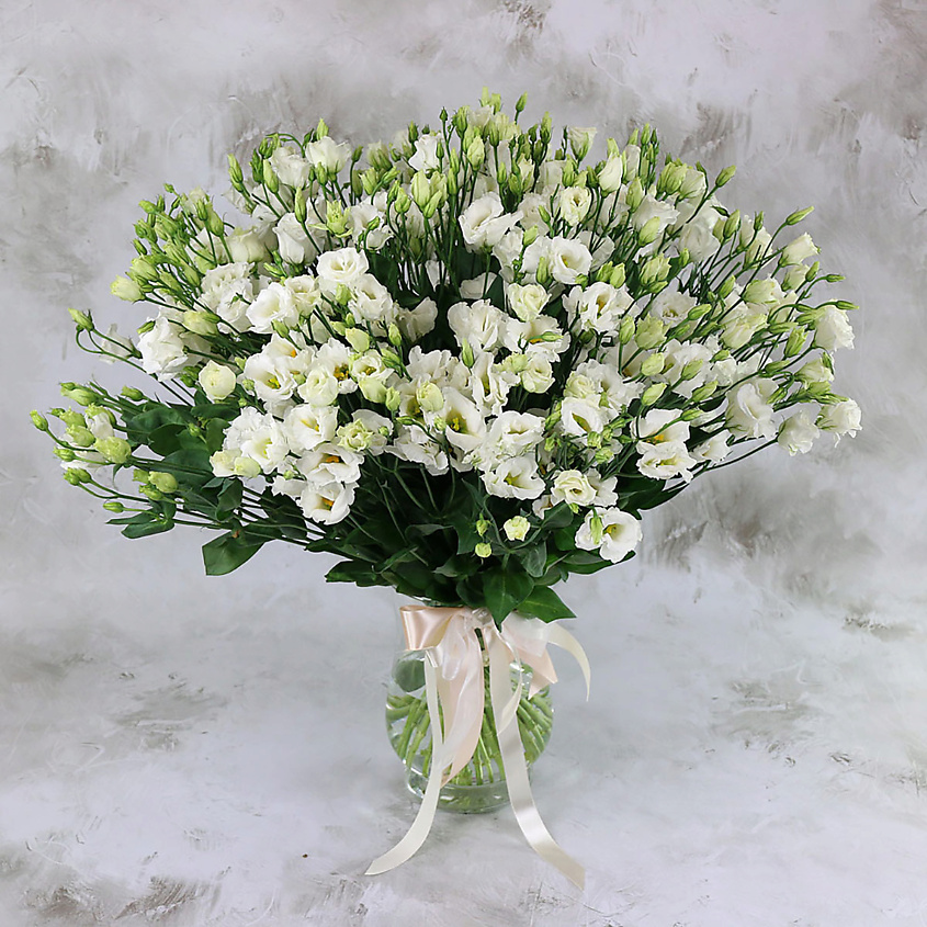 Изображение товара Букет из 51 белого лизиантуса - Дарите с удовольствием