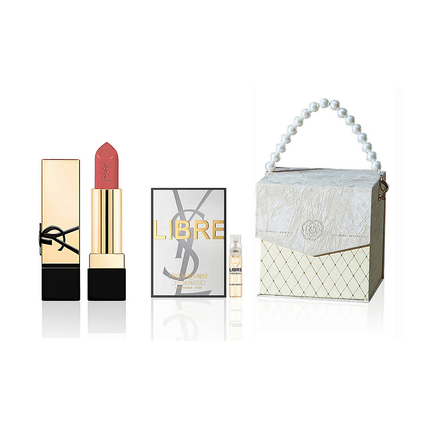 Изображение товара YVES SAINT LAURENT Подарочный набор для макияжа губ, Rouge Pur Couture №N8 + Libre 1.2 мл