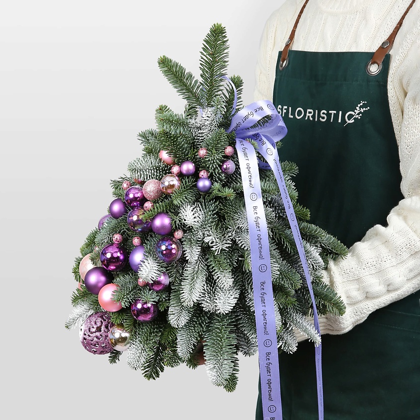 Изображение товара Новогодняя ель Аметистовая сказка от STUDIO FLORISTИК натуральные ветки