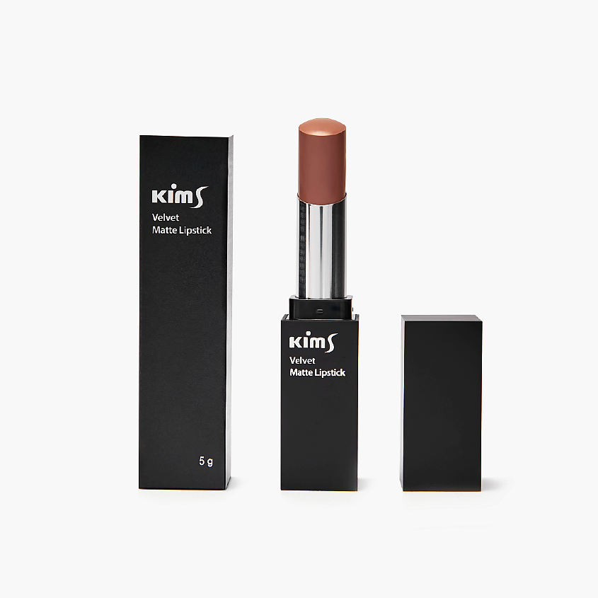 Изображение товара KIMS Velvet Matte Lip Stick Dry Rose - матовая помада для губ среднее покрытие