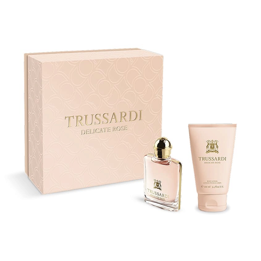 Изображение товара Подарочный набор TRUSSARDI Delicate Rose 50 мл туалетная вода и 100 мл лосьон для тела
