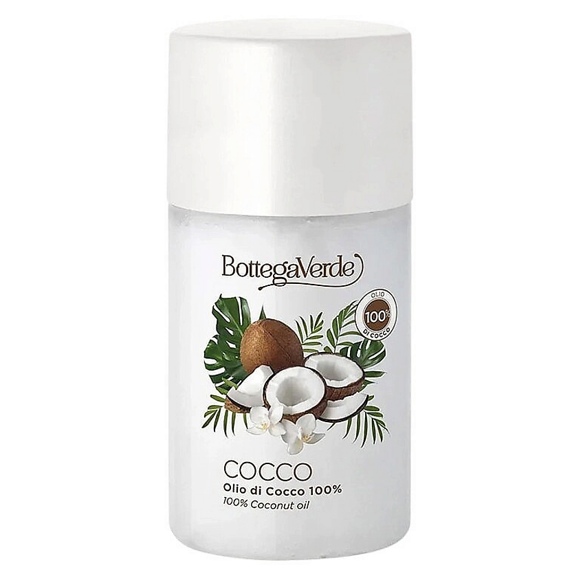 Изображение товара BOTTEGA VERDE Натуральное кокосовое масло для волос и тела 100 Coconut Oil Hair & Body, 100 мл