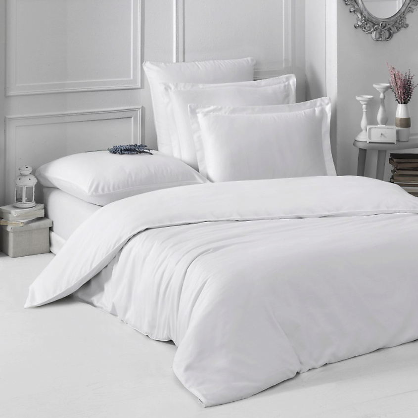 Изображение товара Комплект постельного белья LOFT из сатина KARNA 2 наволочки простынь и пододеяльники