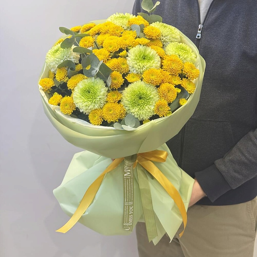 Изображение товара Авторский букет из хризантем Осенняя палитра 1 шт. Chalet Green