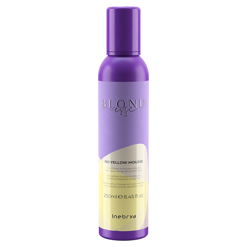 Изображение товара INEBRYA Мусс антижелтый для оттенков блонд No Yellow 250 мл - нейтрализация желтизны и тонирование 