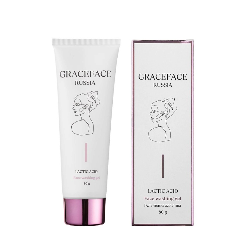 Изображение товара Гель-пенка для умывания GRACE FACE с молочной кислотой 80 г мягкое очищение кожи
