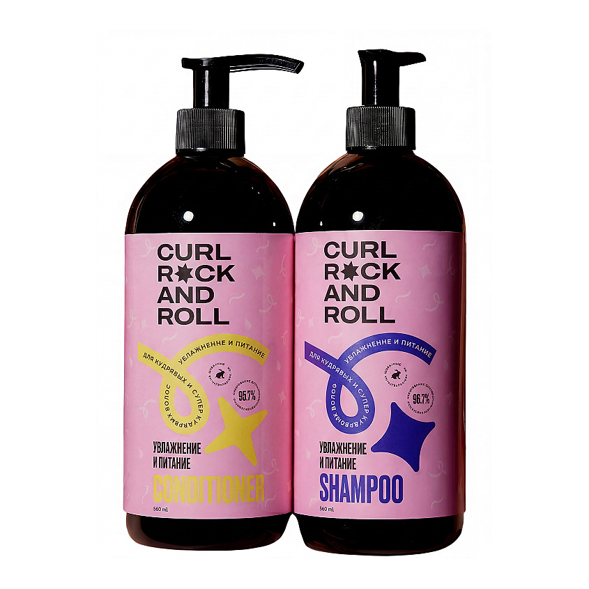 Изображение товара Набор шампунь и кондиционер Увлажнение и питание для кудрявых волос Curl Rock and Roll