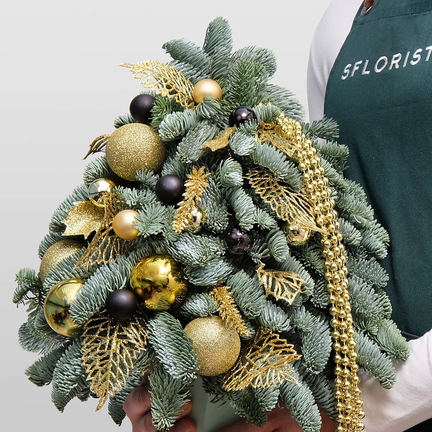 Изображение товара STUDIO FLORISTIC Новогодняя Ель «Моё Золотце», Зеленый