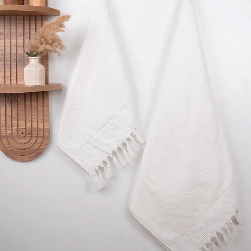 Изображение товара Полотенце Arya 70x140 Triangolo бежевое мягкое и впитывающее