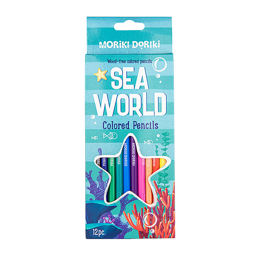 Изображение товара MORIKI DORIKI Цветные карандаши MORIKI DORIKI SEA WORLD, 12 шт. в коробке