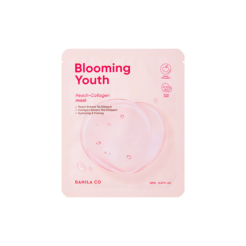 Изображение товара Маска для лица с персиком и коллагеном BANILA CO Blooming Youth 20 мл