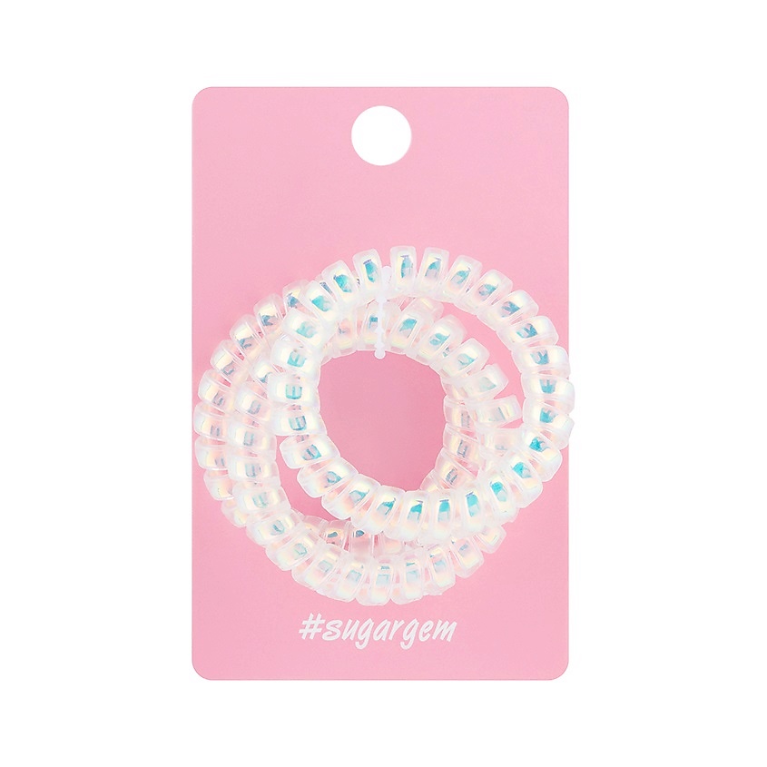 Изображение товара Набор резинок для волос SODA HOLOGRAPHIC #sugargem 3 шт яркие силиконовые аксессуары
