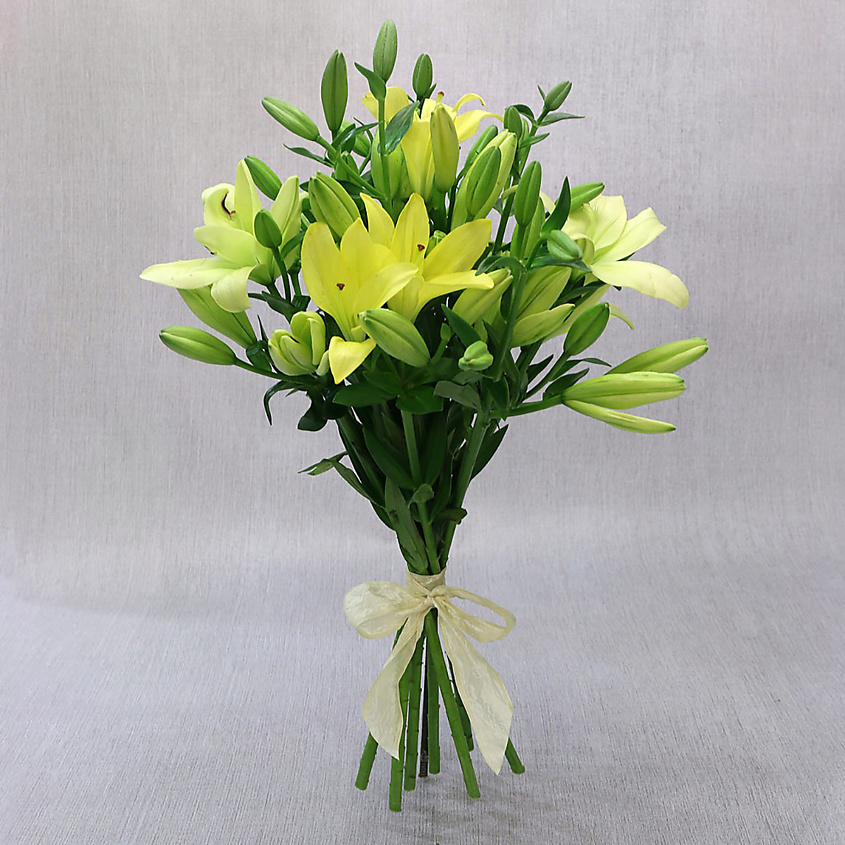 Изображение товара Букет из 9 желтых лилий от Букет Маркет