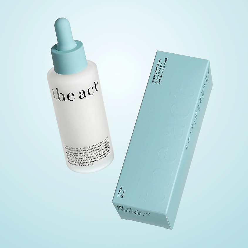 Изображение товара Успокаивающая сыворотка для лица с церамидами THE ACT 50мл для увлажнения и восстановления барьера