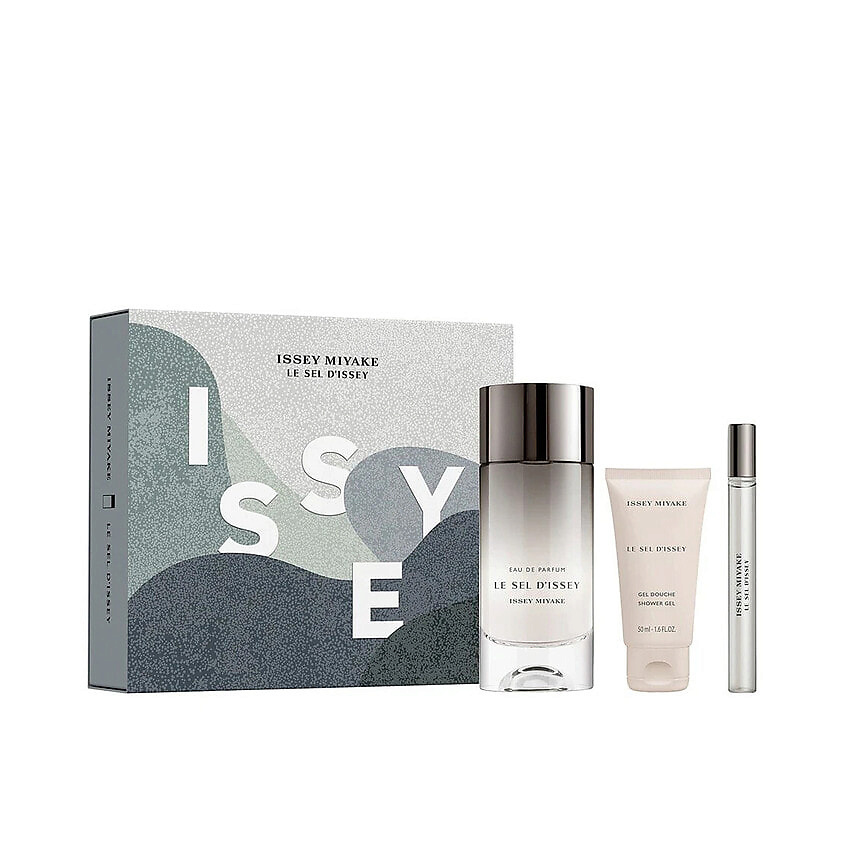 Изображение товара ISSEY MIYAKE Парфюмерный набор Le Sel d‘Issey:парфюмерная вода +миниатюра+гель для душа, 100 мл + 150 мл + 10 мл