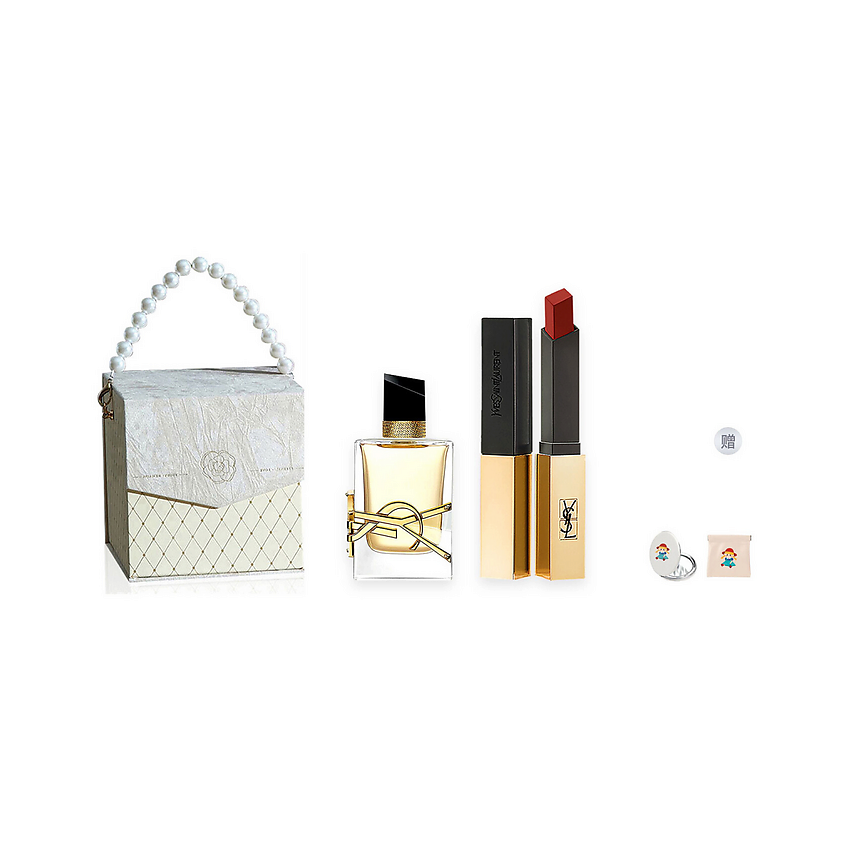 Изображение товара YVES SAINT LAURENT Подарочный набор для макияжа губ, Rouge Pur Couture The Slim Matte №1966 + Миниатюра Libre 7.5 мл
