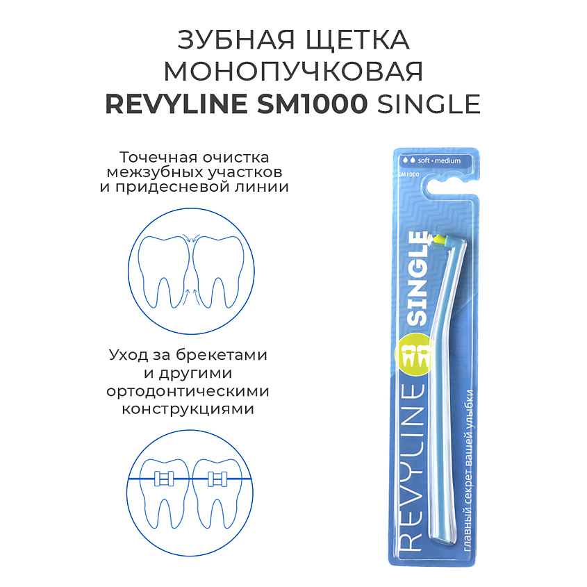 Изображение товара REVYLINE Зубная щетка монопучковая SM1000, SM1000