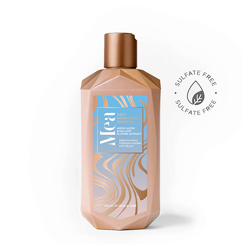 Изображение товара Увлажняющий шампунь MEA Deep Moisturizing Shampoo 450 мл бессульфатный уход для сухих волос