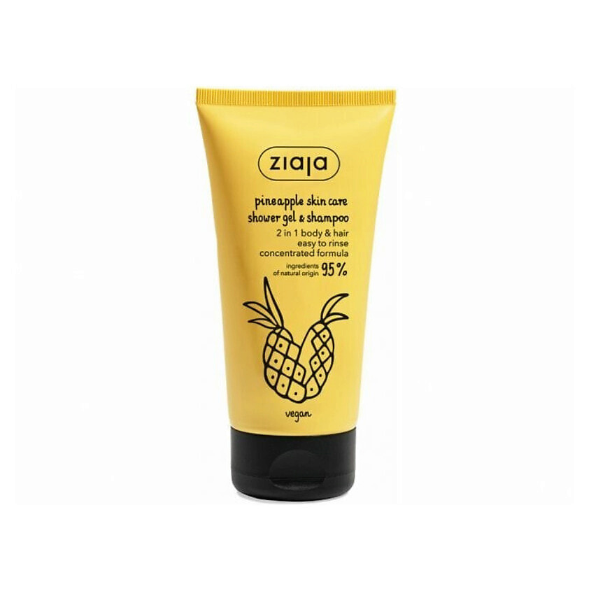 Изображение товара ZIAJA Мягкий ананасовый шампунь и гель для душа Pineapple Skin Care 160 мл