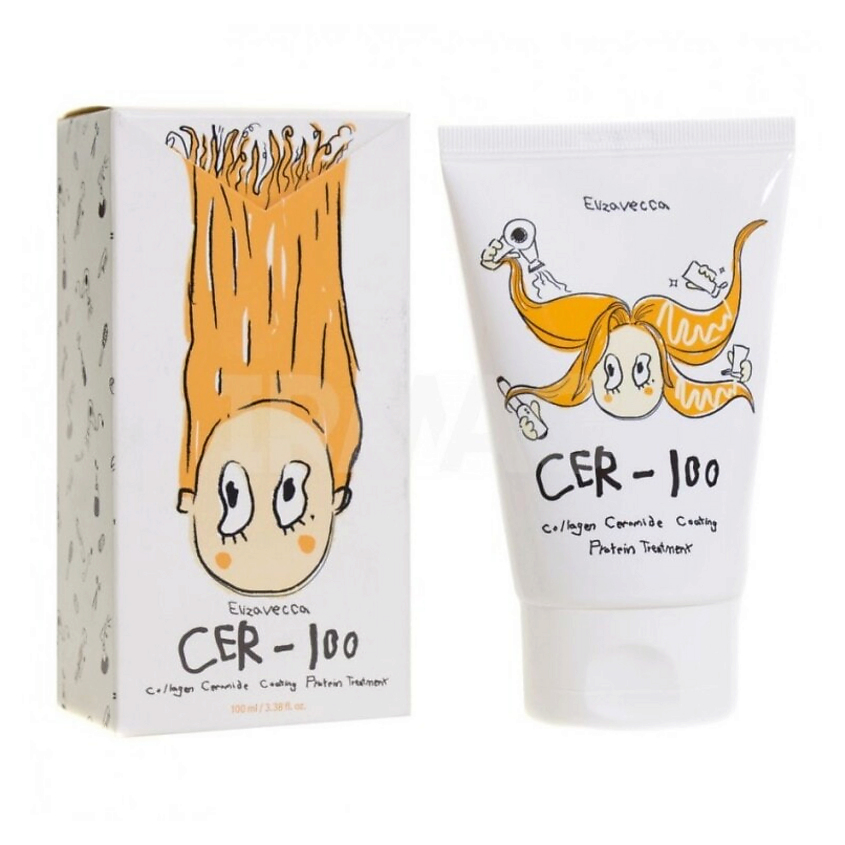Изображение товара ELIZAVECCA Маска для волос CER-100 Milky Piggy Collagen Ceramide Coating Protein Treatment, 100 мл