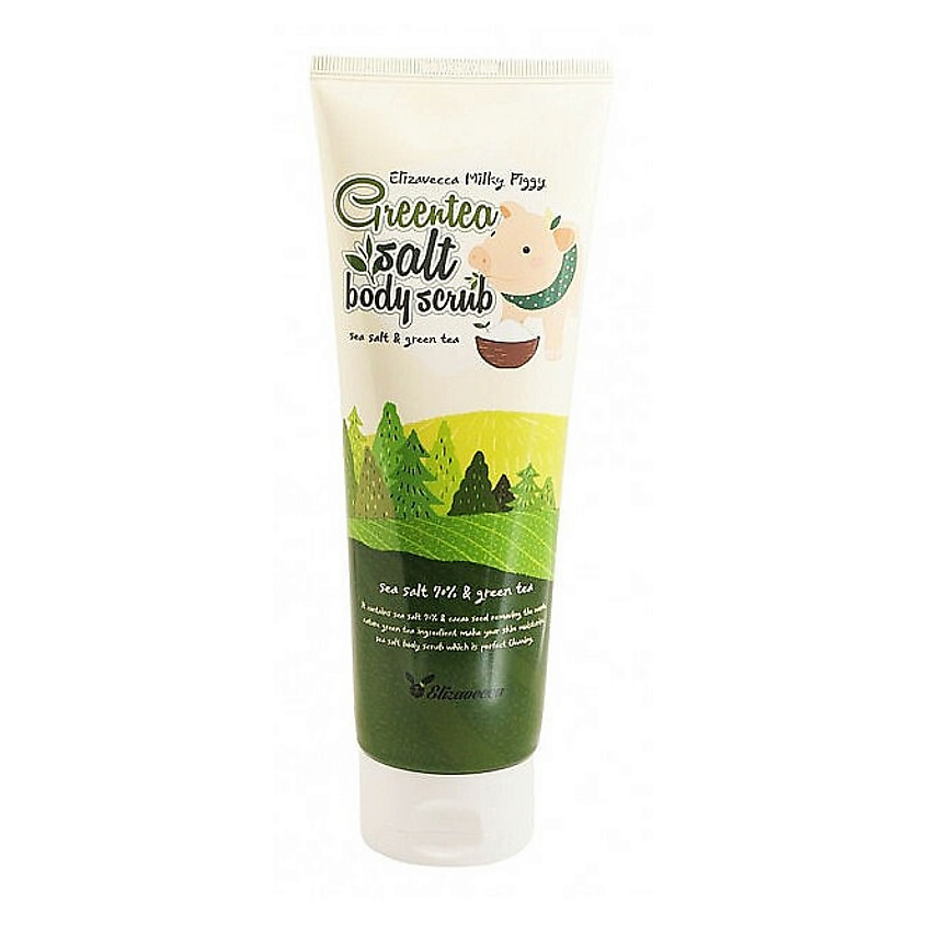 Изображение товара Скраб для тела ELIZAVECCA Milky Piggy Greentea Salt Body Scrub