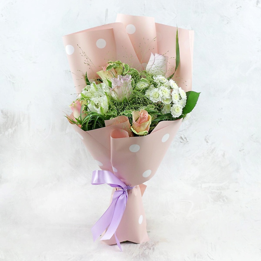 Изображение товара Букет из роз и хризантемы - сад вашей фантазии