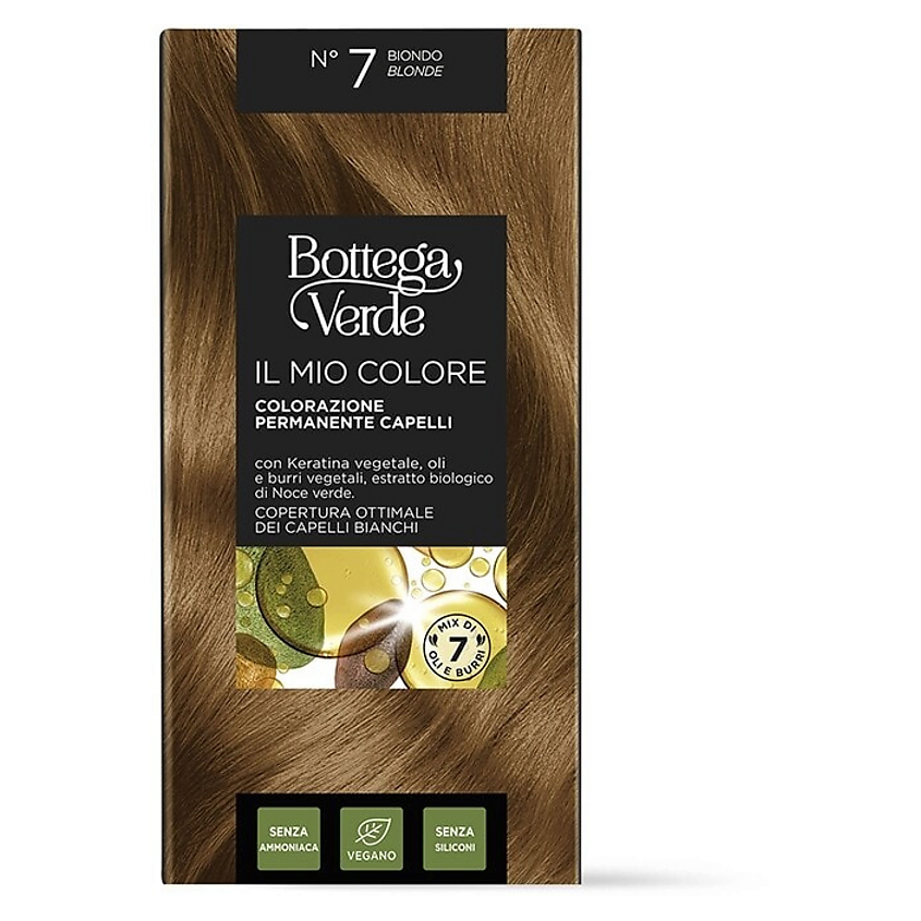 Изображение товара Краска для волос BOTTEGA VERDE Il Mio Colore 7 Blonde Со стойким окрашиванием Изображение товара Краска для волос BOTTEGA VERDE Il Mio Colore 7 Blonde Со стойким окрашиванием