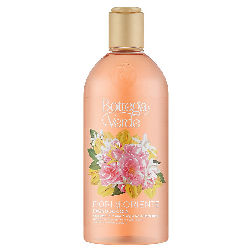Изображение товара Гель для душа Bottega Verde Fiori d’Oriente Гель для душа с экстрактами иланг-иланга и дамасской ро Изображение товара Гель для душа Bottega Verde Fiori d’Oriente Гель для душа с экстрактами иланг-иланга и дамасской ро