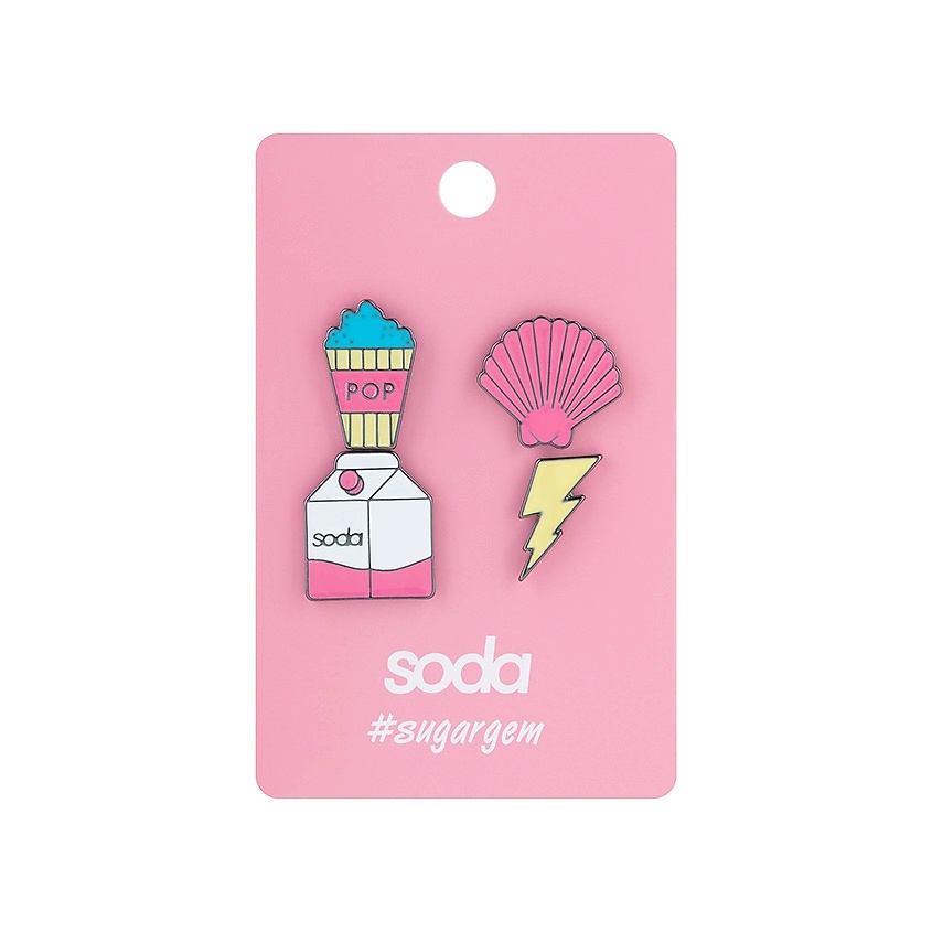 Изображение товара Набор значков SODA 2 #sugargem для украшения и стиля, унисекс