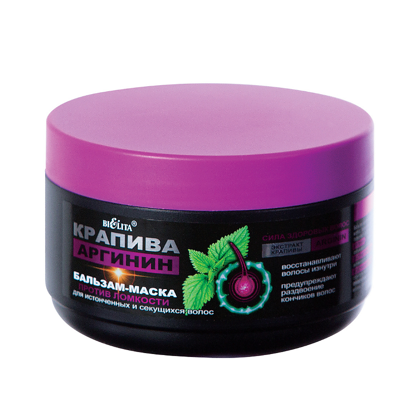Изображение товара БЕЛИТА Бальзам-маска против ломкости волос Крапива и Аргинин 350 мл