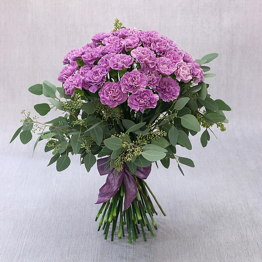 Изображение товара БУКЕТ МАРКЕТ ДАРИТЕ С УДОВОЛЬСТВИЕМ Букет из лунной гвоздики с листьями эвкалипта, 1 шт.