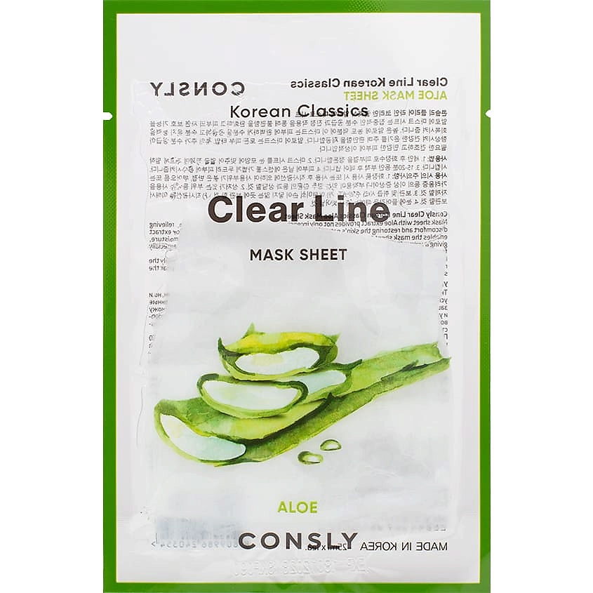 Изображение товара CONSLY Увлажняющая тканевая маска с алоэ для лица 25 мл