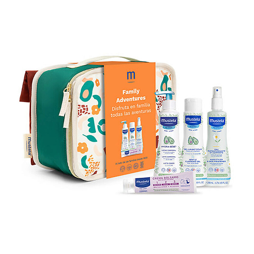 Изображение товара MUSTELA Набор FAMILY ADVENTURES TERRACOTTA SUITCASE, 300мл+200мл+200мл+50мл