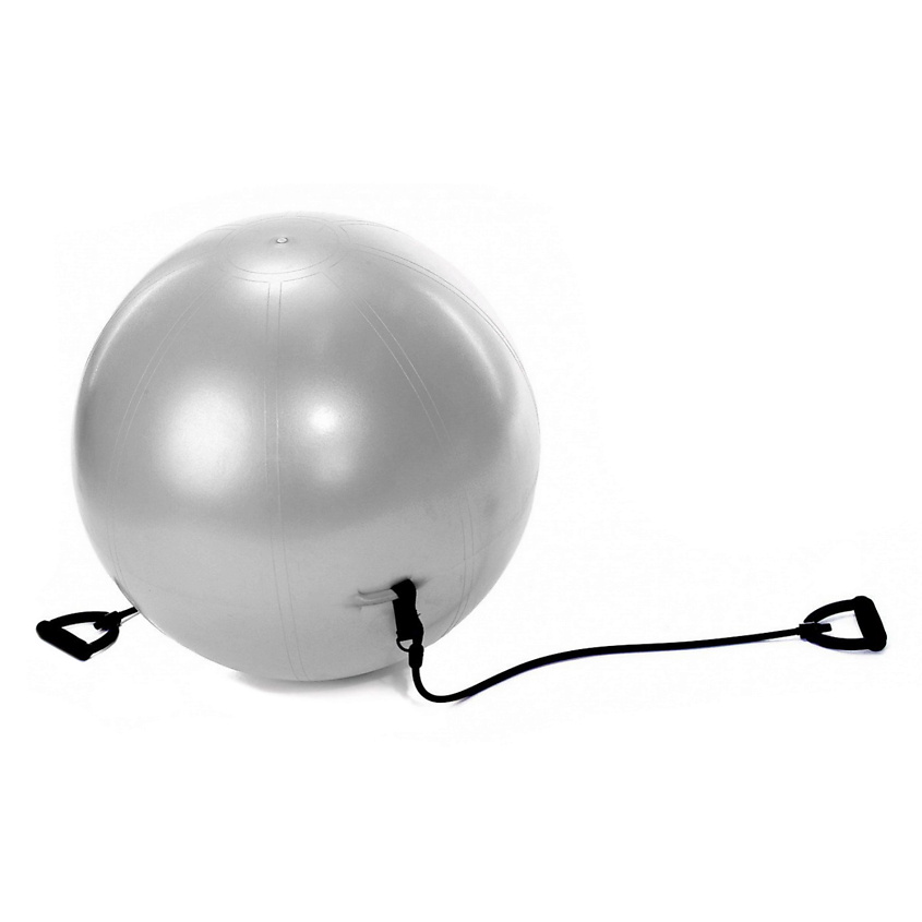 Изображение товара Мяч для фитнеса ФИТБОЛ-65 с эспандерами, универсальный тренажер для дома и спортзала