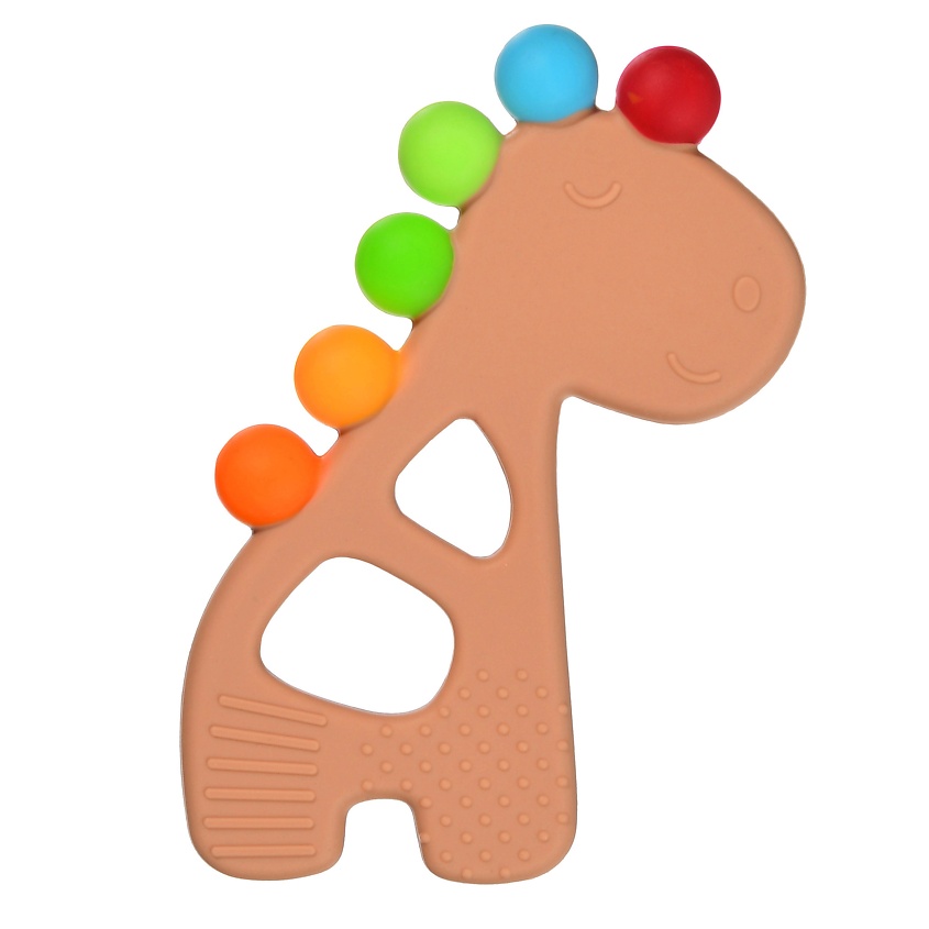 Изображение товара UVITON Прорезыватель силиконовый Rainbow giraffe для детей коричневый