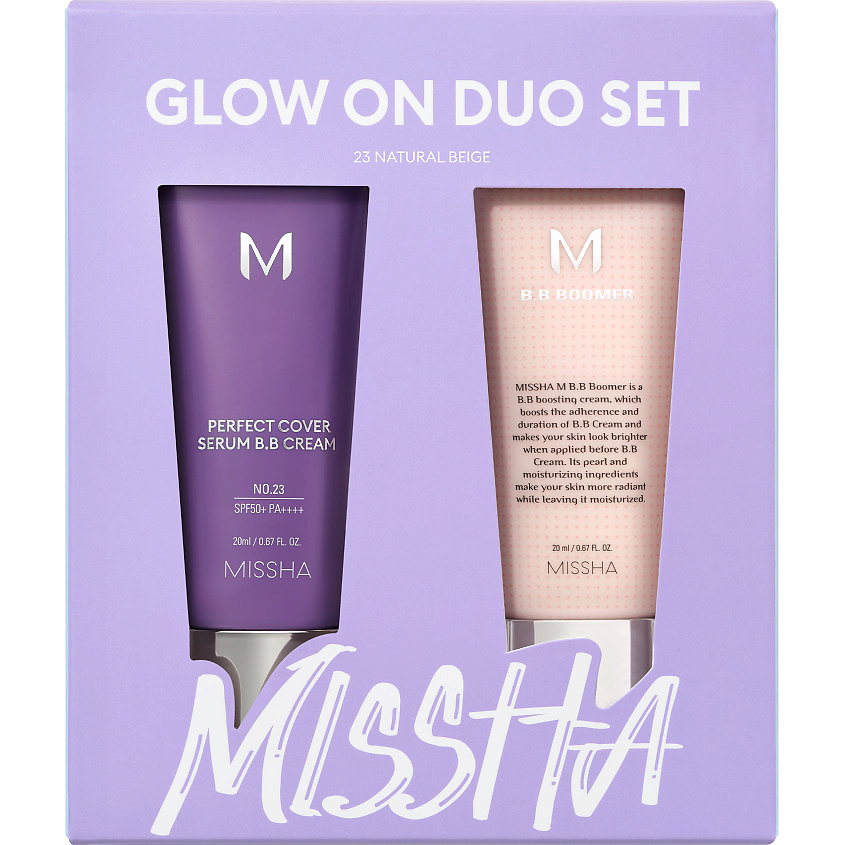 Изображение товара Missha Glow Набор bb-крема № 23 и праймера для лица защитой SPF 50 активное омоложение
