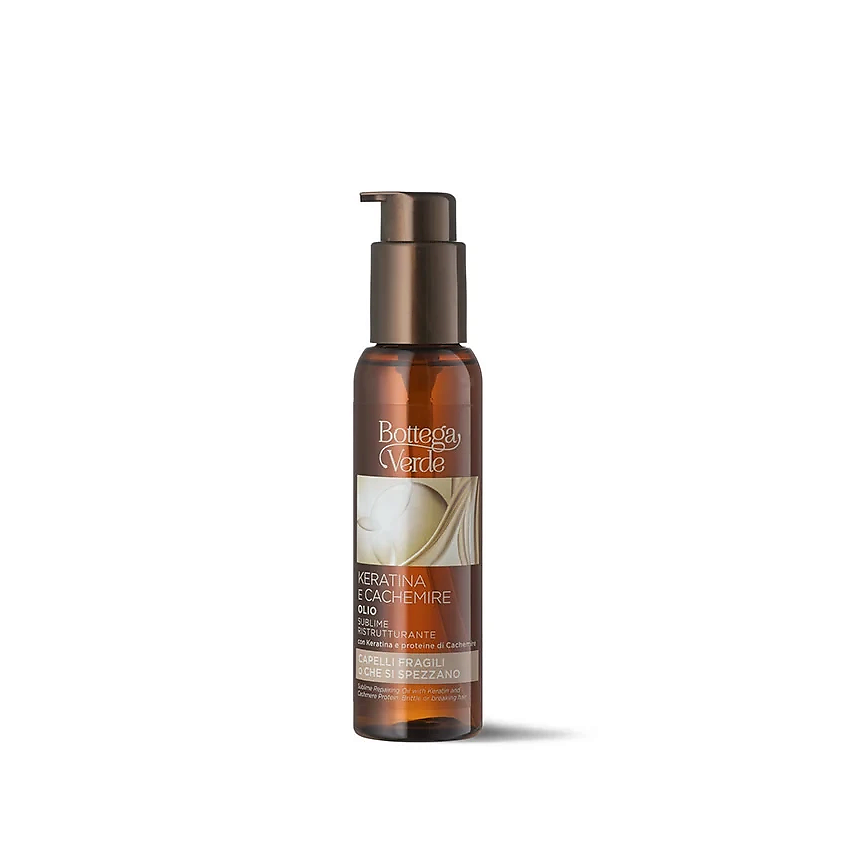 Изображение товара BOTTEGA VERDE Восстанавливающее масло для волос Keratin & Cashmere Sublime Repairing Oil, 100 мл