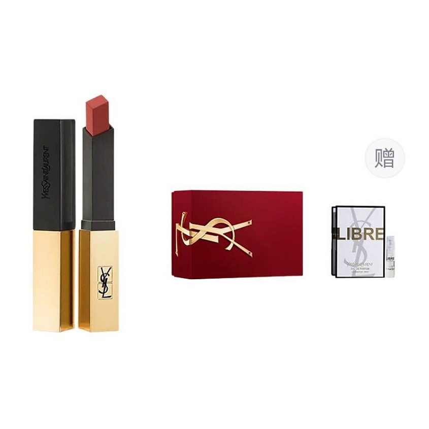 Изображение товара YVES SAINT LAURENT Матовая помада Rouge Pur Couture The Slim + Пробник парфюмерной воды Libre, №416 + Libre 1.2 мл