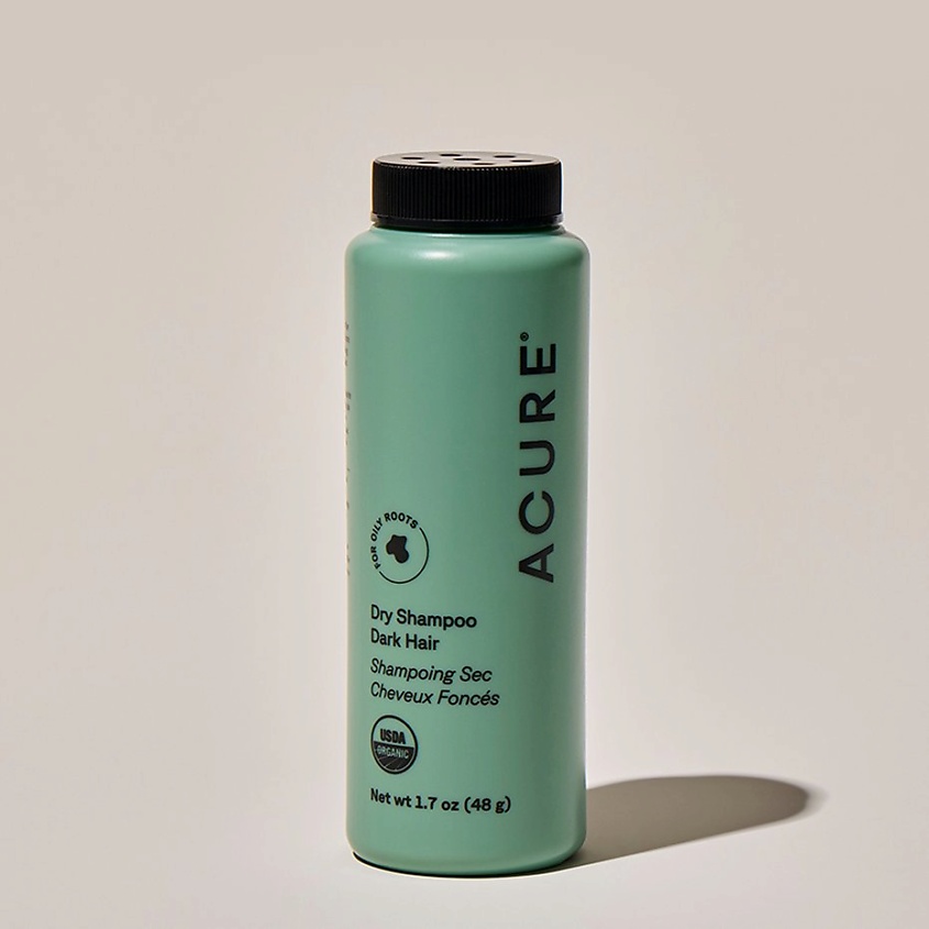 Изображение товара ACURE Сухой шампунь для тёмных волос Розмарин и Какао, 48 гр.