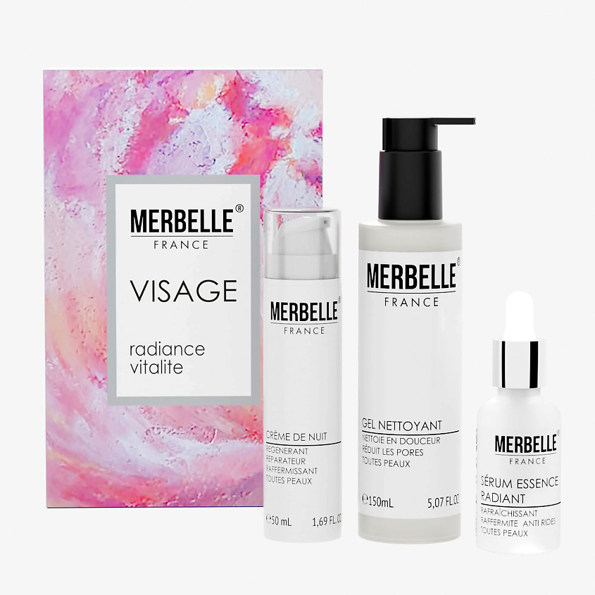 Изображение товара MERBELLE Подарочный набор для женщин visage radiance & vitalite (сияние и жизненная сила), 3 шт.