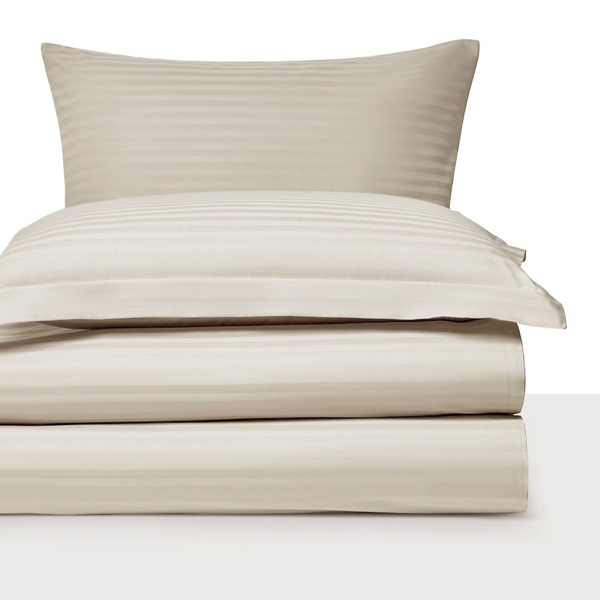 Изображение товара Комплект постельного белья ARYA HOME COLLECTION Vip из страйп сатина 160x220 бежевый