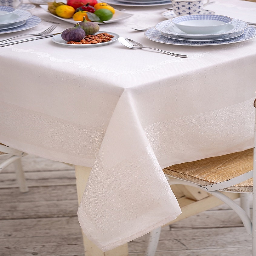 Изображение товара Бежевый текстиль ARYA HOME COLLECTION Скатерть Sava 100% Полиэстер