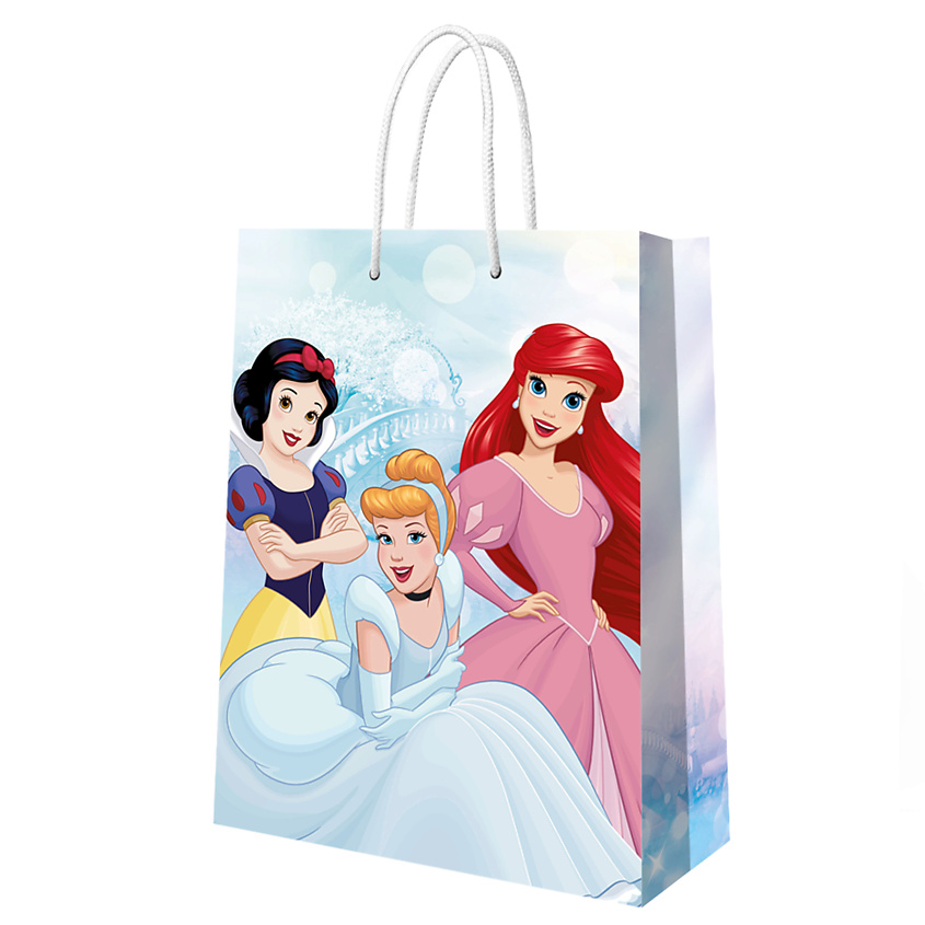 Изображение товара Подарочный пакет Принцессы 330x455x100 мм голубой Disney для девочек