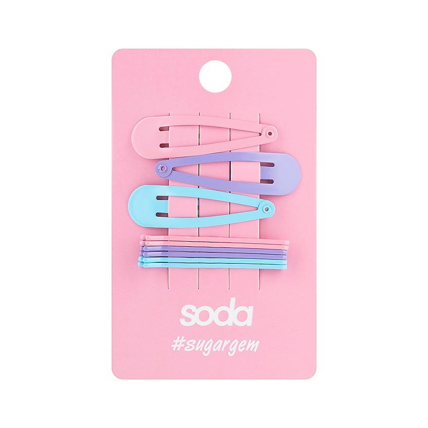 Изображение товара Набор заколок для волос пастельных цветов SODA 9 шт