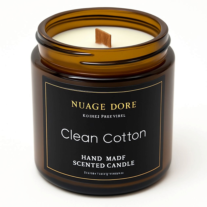 Изображение товара Ароматическая свеча NUAGE DORE clean cotton 120 мл продолжительное горение