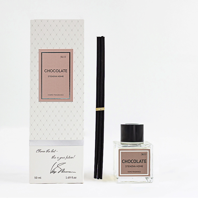 Изображение товара Аромадиффузор STENOVA HOME CHOCOLATE №33 50 мл с палочками ароматический