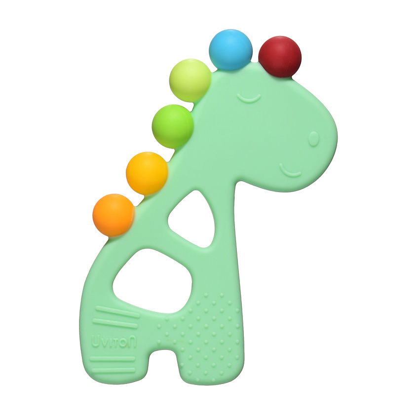 Изображение товара Прорезыватель силиконовый Rainbow giraffe для детей, облегчение прорезывания зубов