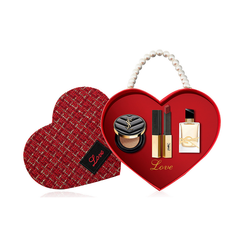 Изображение товара YVES SAINT LAURENT Подарочный набор YSL Beauty для лица и губ, Помада №1966 + Мини-кушон №B20 + Туалетная вода Libre 7.5 мл