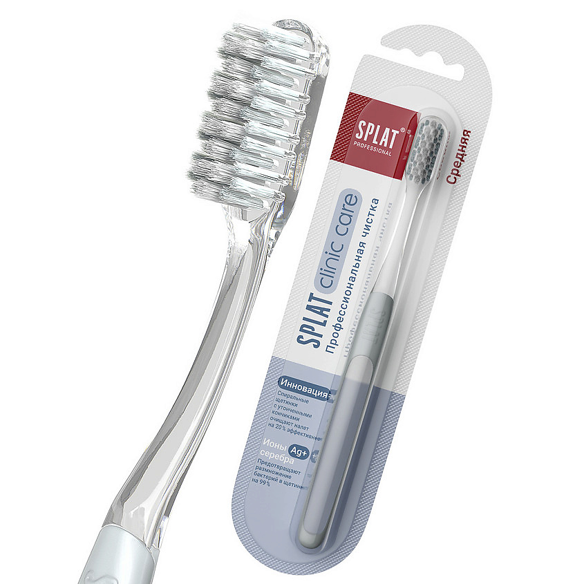Изображение товара Инновационная зубная щетка SPLAT Professional Clinic Care средней жесткости для ежедневной гигиены