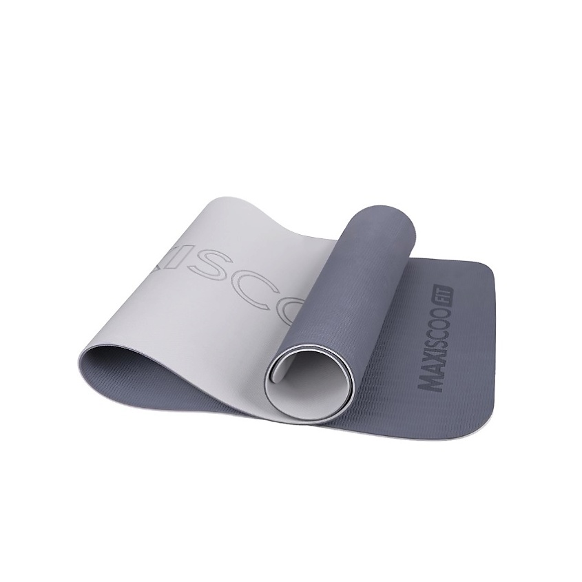 Изображение товара Коврик для йоги и фитнеса MAXISCOO 6 мм серый для фитнеса и йоги